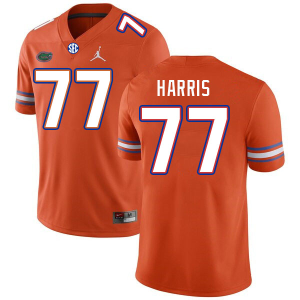 Men #77 Knijeah Harris Florida Gators College Football Jerseys Stitched Sale-Orange - Click Image to Close